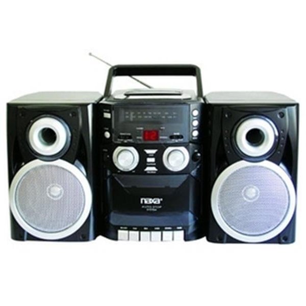 Cb Distributing Portable CD Player with AM-FM Stereo Radio Cassette Player-Recorder and Twin Detachable Speakers ST74301